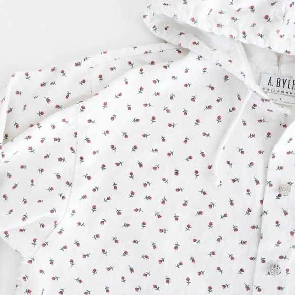 Floral White Bomber Jacket - Picture 12 of 13